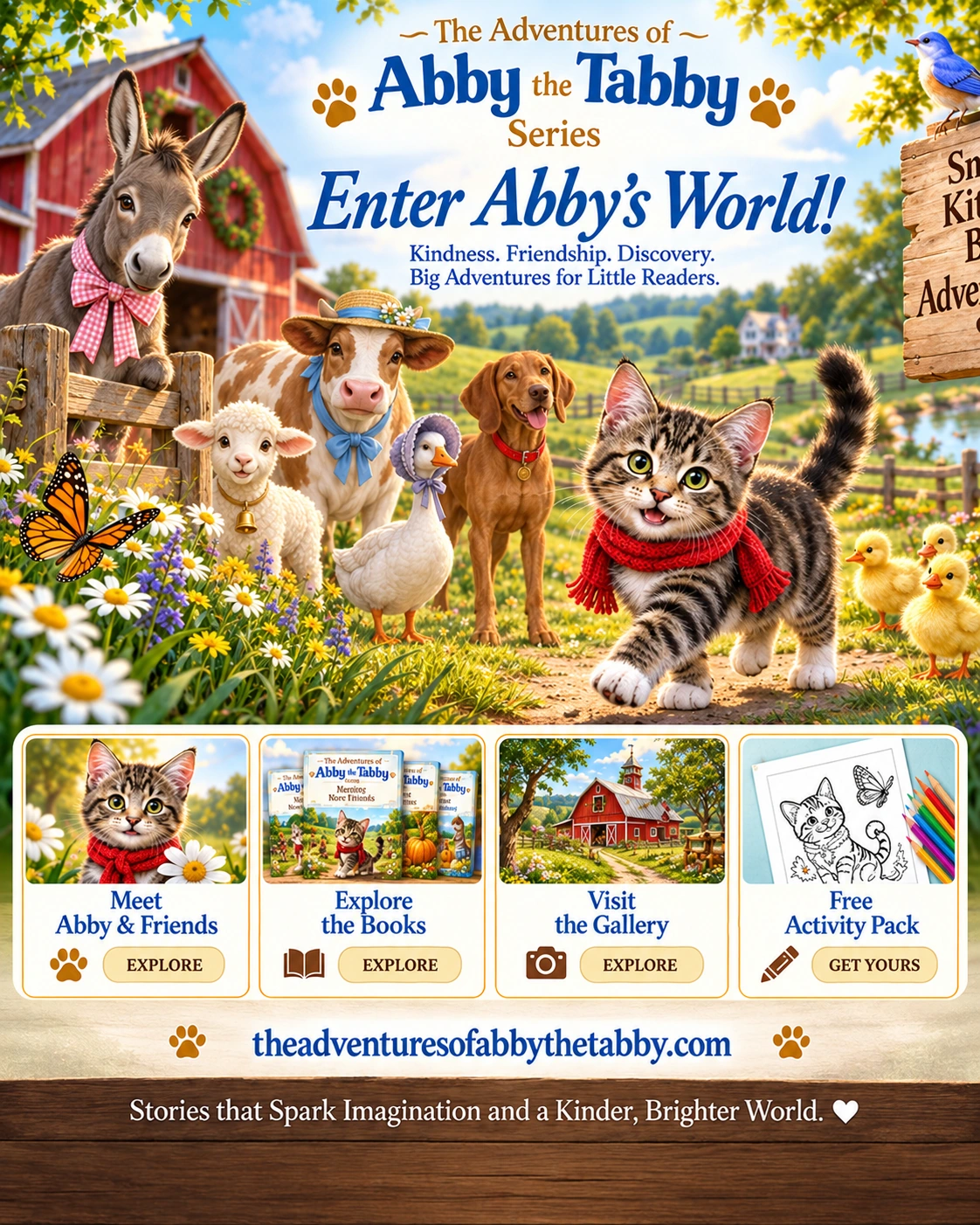 Enter Abby’s World with Abby and her farmyard friends